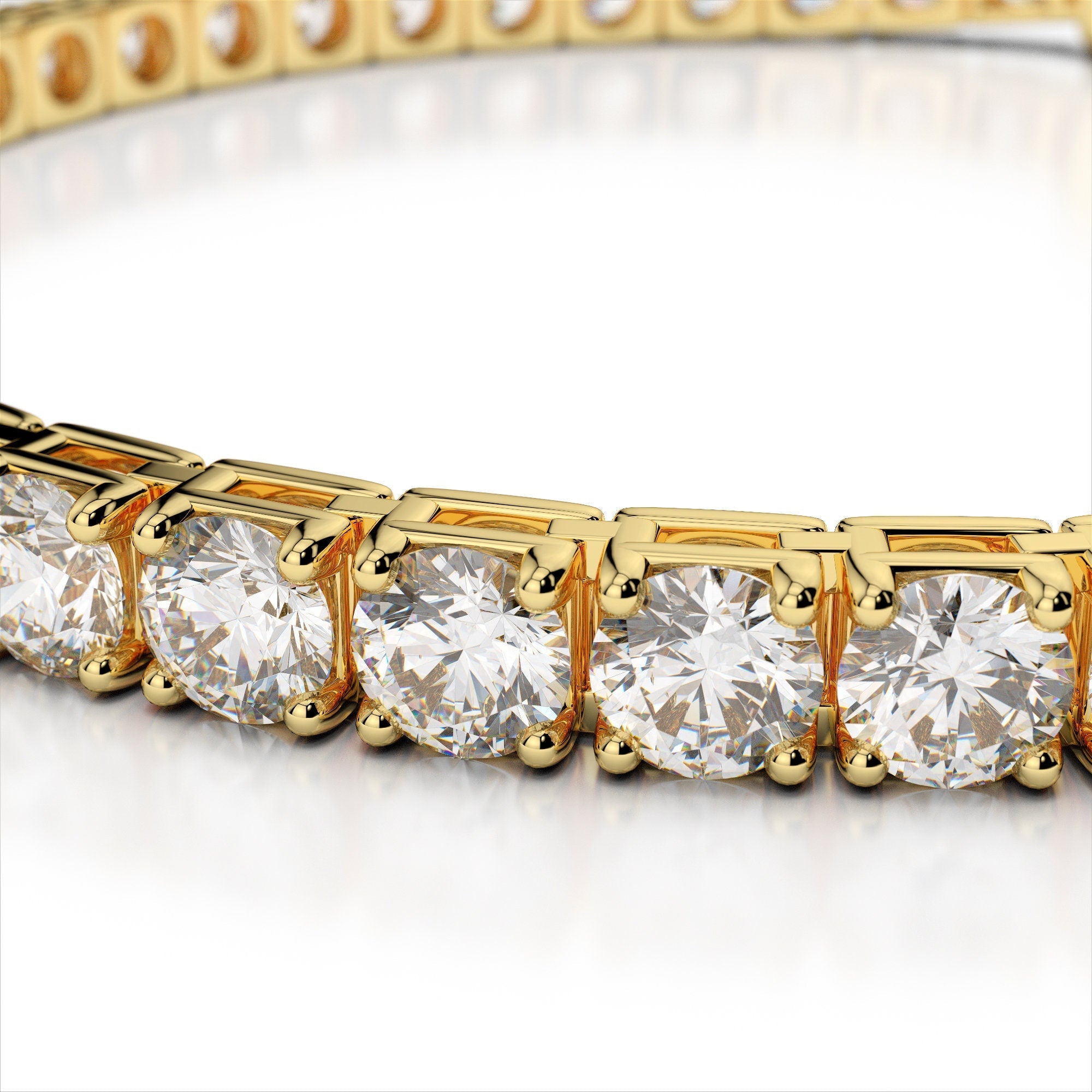 Diamond Tennis Bracelet / 3.0 ctw 14k Gold Prong Setting Diamond Tennis Bracelet / Multi stone Diamond layering bracelet / Statement Jewelry