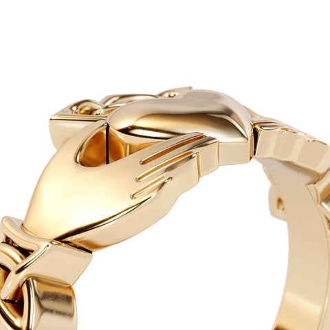 Large Pure Gold Platinum Irish Claddagh Ring / Solid Gold Irish Ring / Vintage Claddagh Ring / Irish Celtic Ring / Gold Heart Claddagh Ring Large Pure Gold Platinum Irish Claddagh Ring / Solid Gold Irish Ring / Vintage Claddagh Ring / Irish Celtic Ring / Gold Heart Claddagh Ring