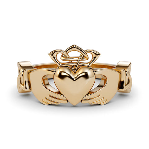 Large Pure Gold Platinum Irish Claddagh Ring / Solid Gold Irish Ring / Vintage Claddagh Ring / Irish Celtic Ring / Gold Heart Claddagh Ring Large Pure Gold Platinum Irish Claddagh Ring / Solid Gold Irish Ring / Vintage Claddagh Ring / Irish Celtic Ring / Gold Heart Claddagh Ring