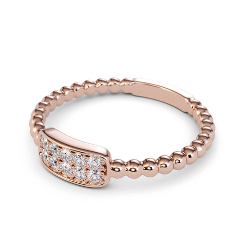 Unique Diamond Cluster Ring in 14k Gold / Beaded Gold and Diamond Stackable Ring / Diamond Wedding Band / Dainty Ring / Dainty Promise Ring Unique Diamond Cluster Ring in 14k Gold / Beaded Gold and Diamond Stackable Ring / Diamond Wedding Band / Dainty Ring / Dainty Promise Ring