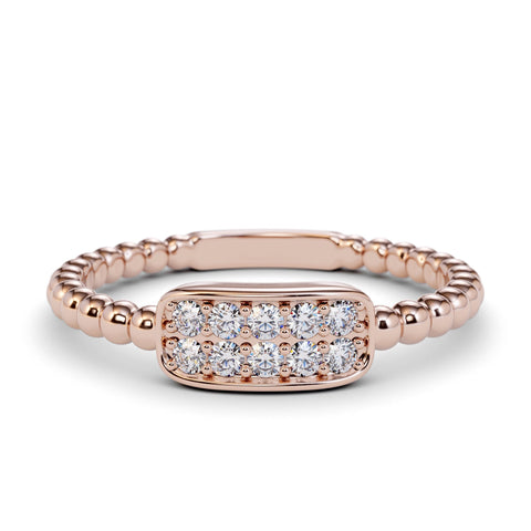 Unique Diamond Cluster Ring in 14k Gold / Beaded Gold and Diamond Stackable Ring / Diamond Wedding Band / Dainty Ring / Dainty Promise Ring Unique Diamond Cluster Ring in 14k Gold / Beaded Gold and Diamond Stackable Ring / Diamond Wedding Band / Dainty Ring / Dainty Promise Ring