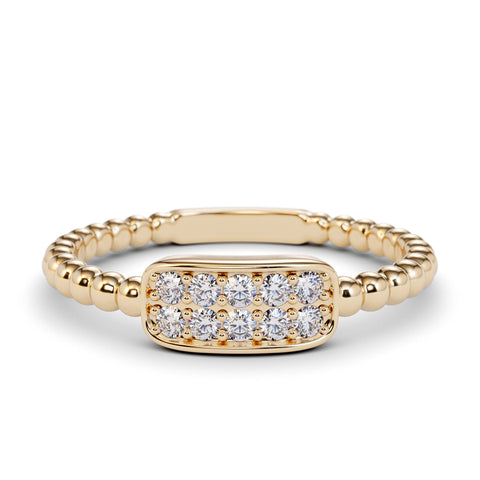 Unique Diamond Cluster Ring in 14k Gold / Beaded Gold and Diamond Stackable Ring / Diamond Wedding Band / Dainty Ring / Dainty Promise Ring Unique Diamond Cluster Ring in 14k Gold / Beaded Gold and Diamond Stackable Ring / Diamond Wedding Band / Dainty Ring / Dainty Promise Ring